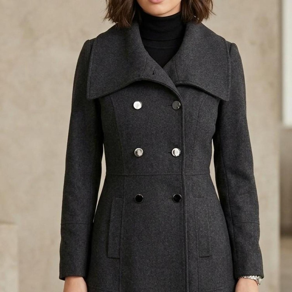 Y2K GUESS Los Angeles double-breasted Pea Coat.